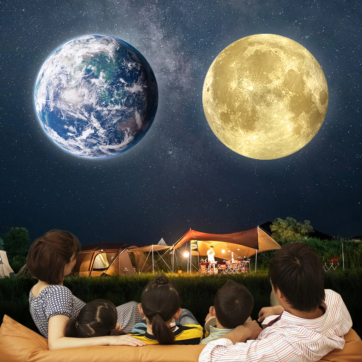 Moon & Earth USB Projector Light