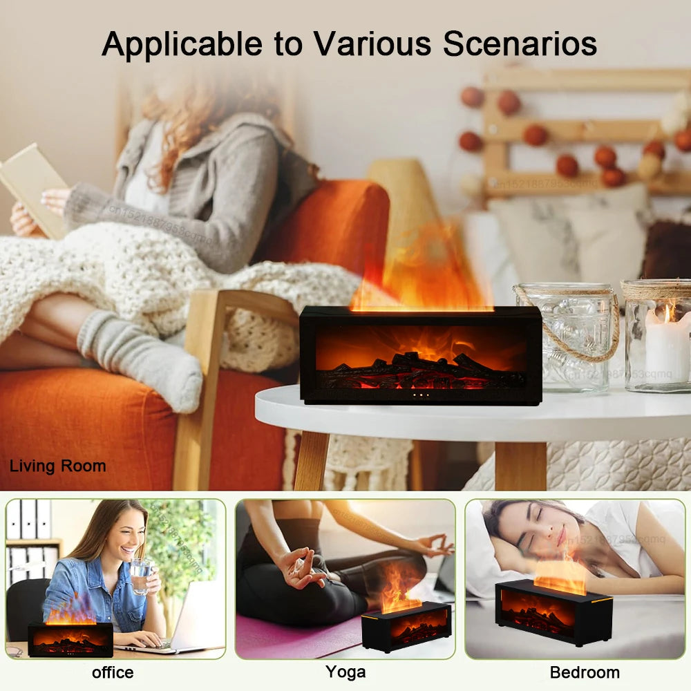 Flame Aroma Diffuser with Remote & LED Light