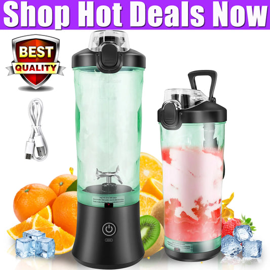 Portable 2-in-1 USB Blender – 600ML