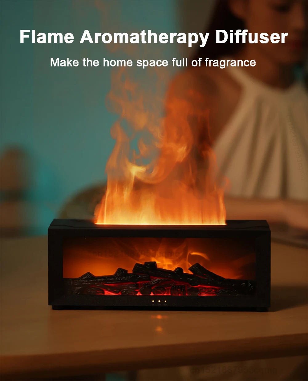Flame Aroma Diffuser with Remote & LED Light