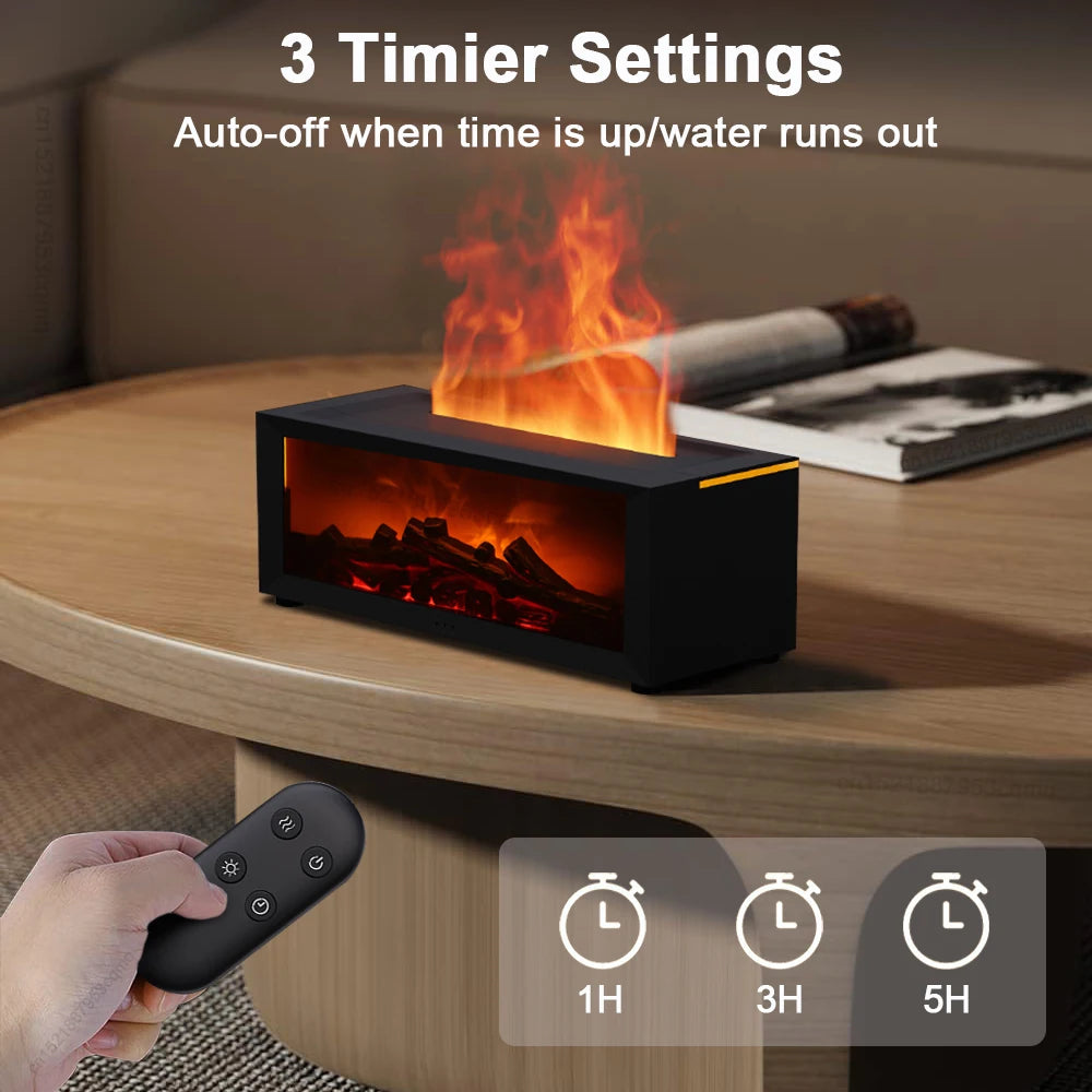 Flame Aroma Diffuser with Remote & LED Light