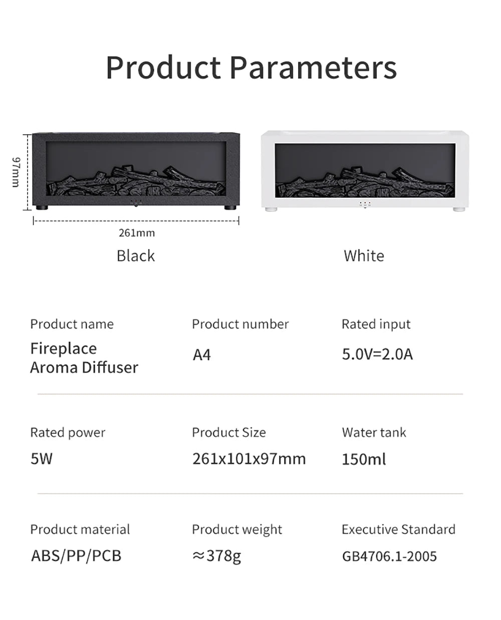 Flame Aroma Diffuser with Remote & LED Light