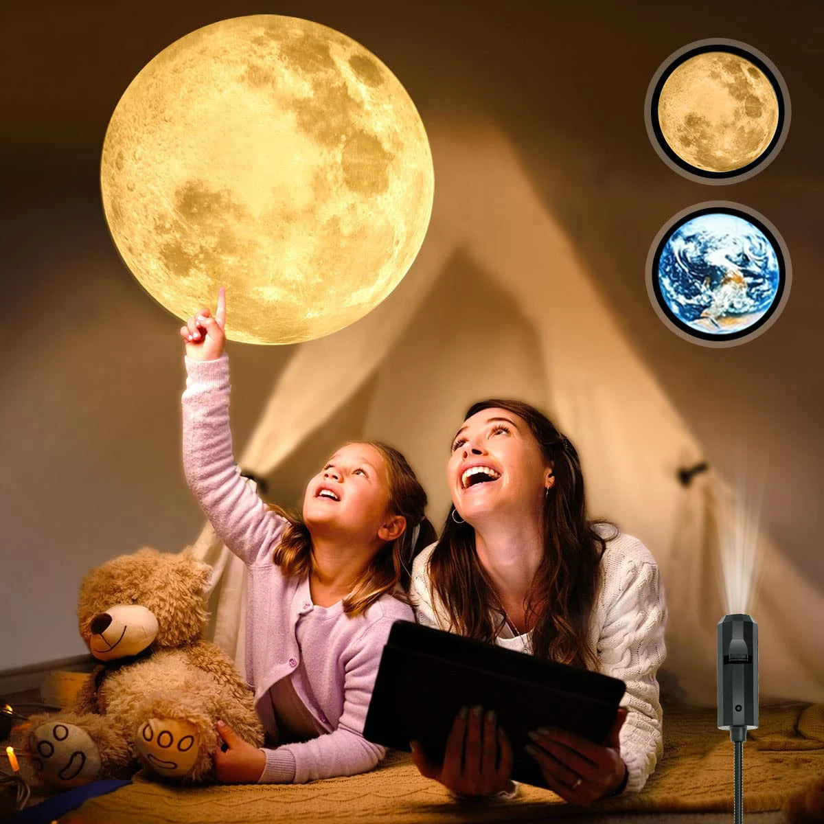 Moon & Earth USB Projector Light