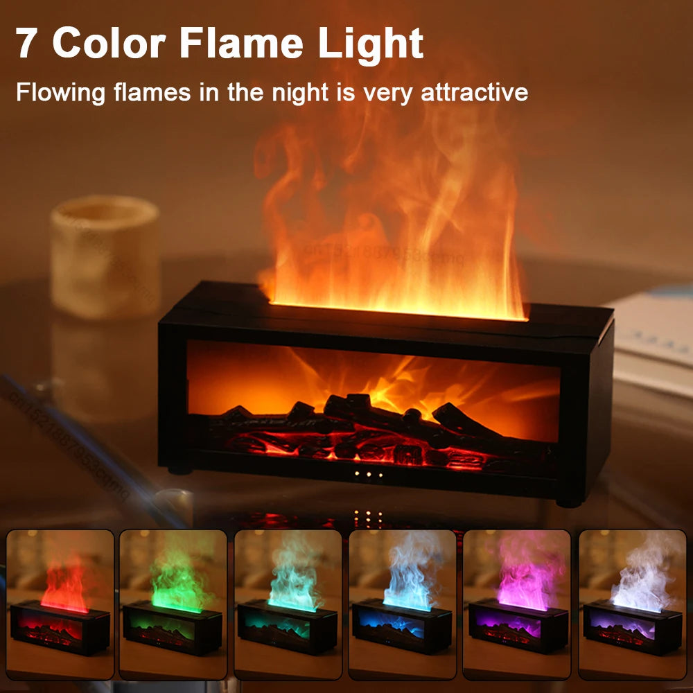 Flame Aroma Diffuser with Remote & LED Light